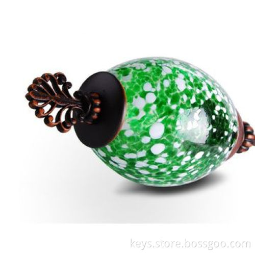 Green Colorful LED Egg-shaped Glass Solar Outdoor Garden Path Lawn Light